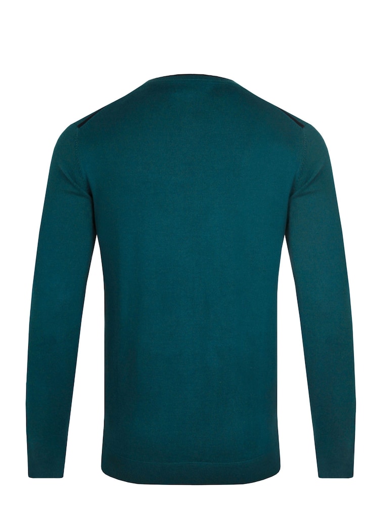 Weird Fish Blue Noah Crew Neck Jumper - Image 3 of 3