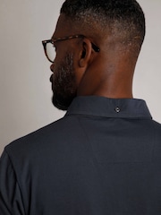 Weird Fish Blue Jeremy Premium 100% Cotton Jersey Polo Shirt - Image 5 of 9