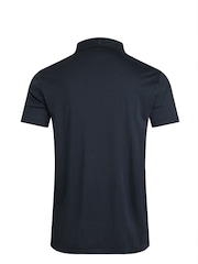 Weird Fish Blue Jeremy Premium 100% Cotton Jersey Polo Shirt - Image 9 of 9