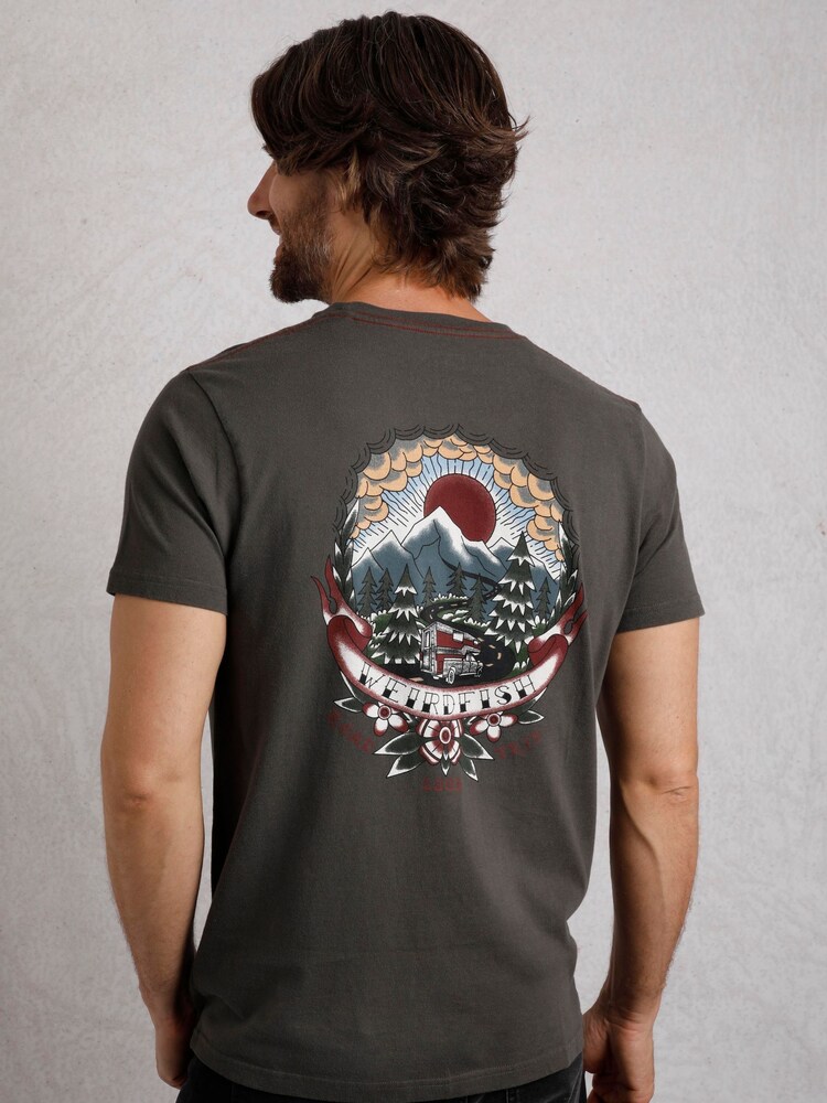 Weird Fish Grey Wanderful Heritage Wash Graphic 100% Cotton T-Shirt - Image 2 of 6
