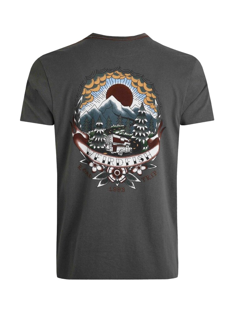 Weird Fish Grey Wanderful Heritage Wash Graphic 100% Cotton T-Shirt - Image 6 of 6