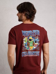 Weird Fish Red Sea Shanties Hertiage Wash Artist 100% Cotton T-Shirt - Image 1 of 6