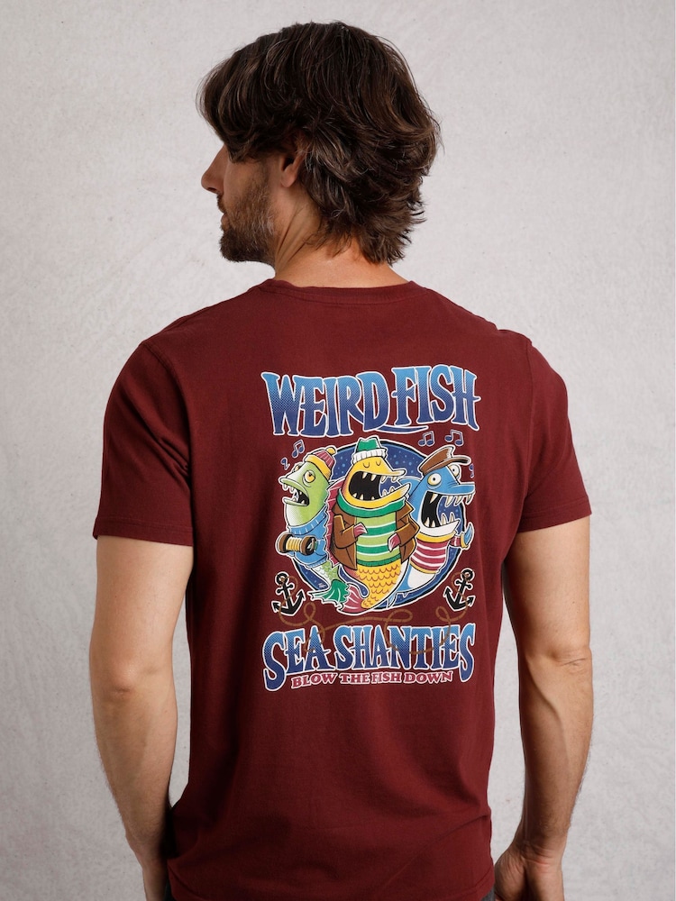 Weird Fish Red Sea Shanties Hertiage Wash Artist 100% Cotton T-Shirt - Image 1 of 6