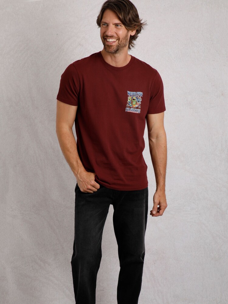 Weird Fish Red Sea Shanties Hertiage Wash Artist 100% Cotton T-Shirt - Image 2 of 6