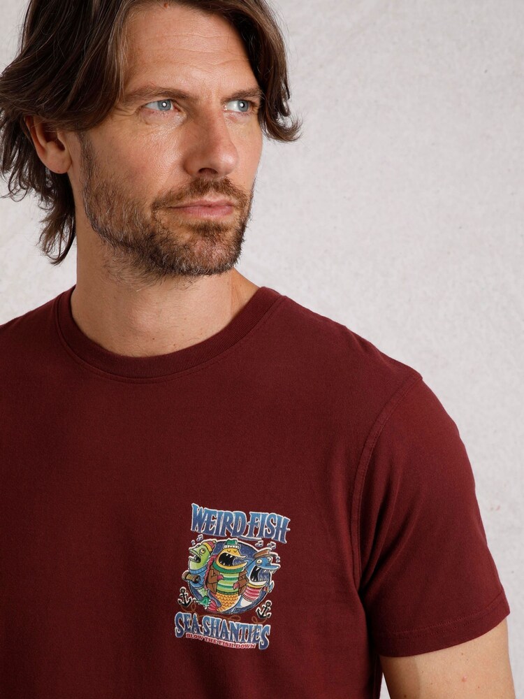 Weird Fish Red Sea Shanties Hertiage Wash Artist 100% Cotton T-Shirt - Image 4 of 6