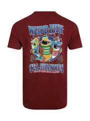 Weird Fish Red Sea Shanties Hertiage Wash Artist 100% Cotton T-Shirt - Image 6 of 6