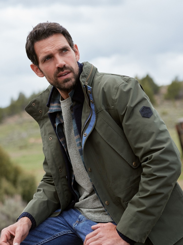 Weird Fish Green Seathwaite Waterproof Field Jacket - Image 1 of 9