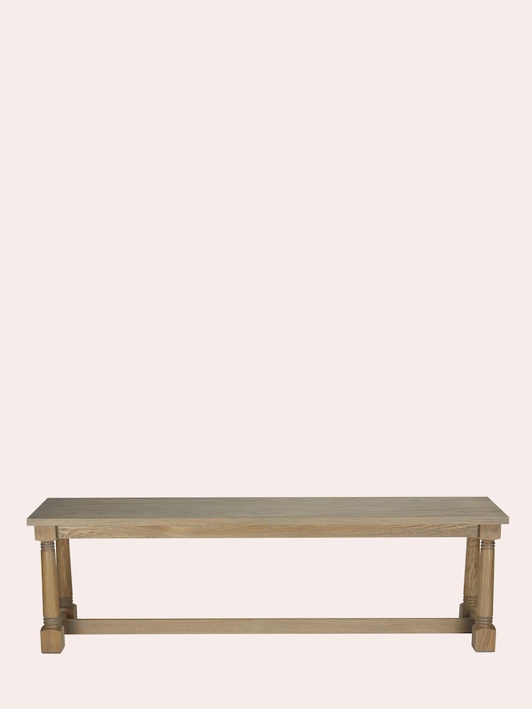 Laura Ashley Oak Wellington Dining Bench - Image 2 of 5