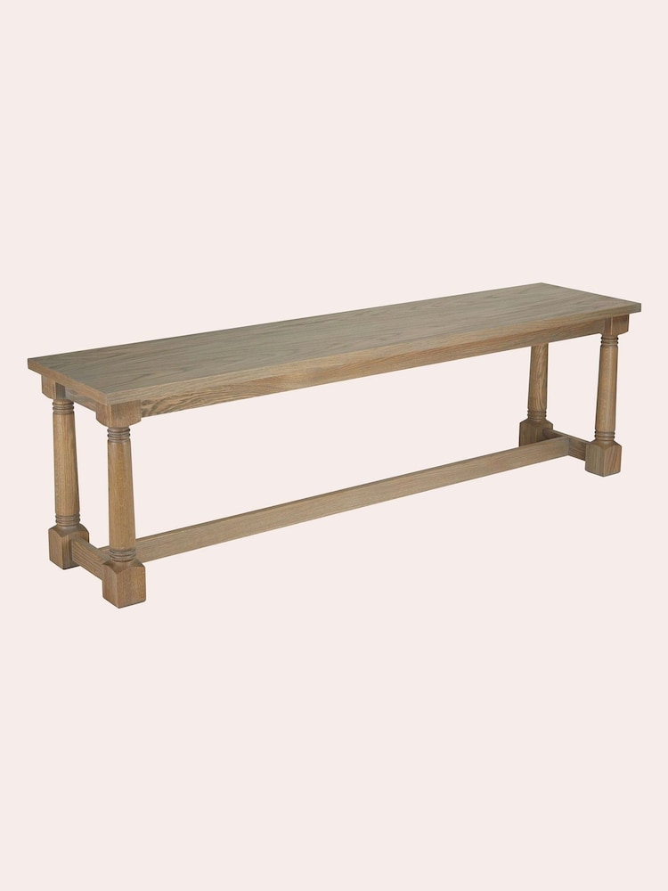 Laura Ashley Oak Wellington Dining Bench - Image 2 of 5 Laura Ashley Oak Wellington Dining Bench - Image 2 of 5