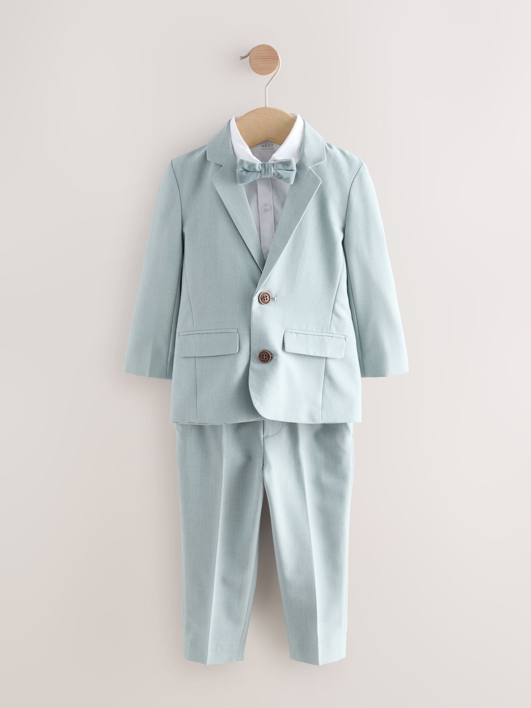 Next：日本 ブルー - ブレザー、シャツ、パンツ、ボウタイセット（3か