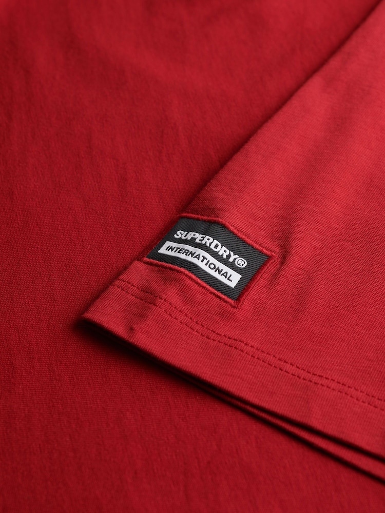 Красный - Superdry City 100% Cotton T-Shirt - Image 4 of 4