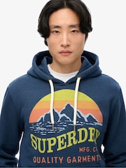 Superdry Blue Great Outdoors Relaxed Hoodie - Image 3 of 5