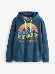 Superdry Blue Great Outdoors Relaxed Hoodie - Image 4 of 5
