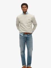 Superdry Grey Essential Logo Crew Loose Fit Sweatshirt - Image 3 of 5