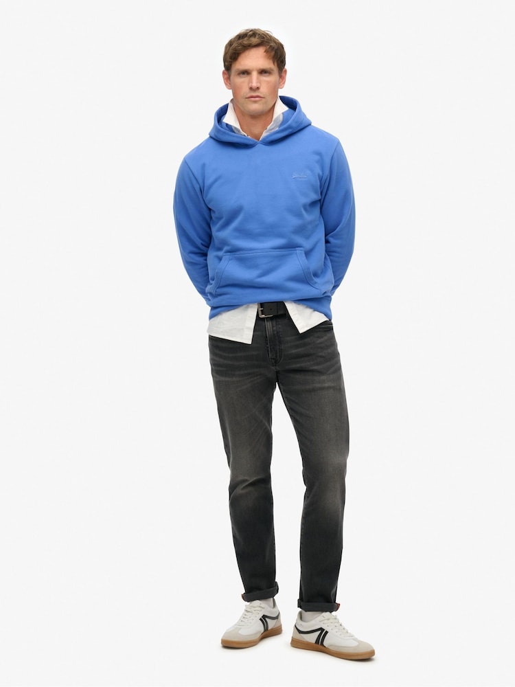 Superdry Blue Essential Loose Fit Logo Hoodie - Image 2 of 5