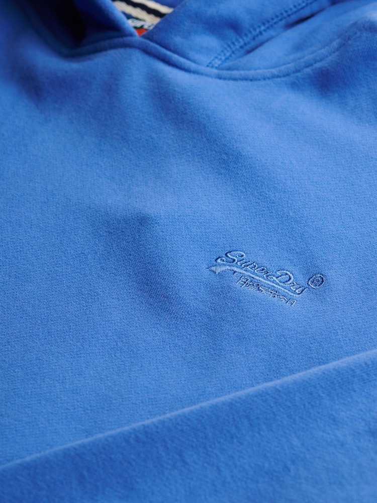 Superdry Blue Essential Loose Fit Logo Hoodie - Image 5 of 5