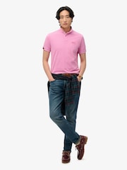 Superdry Pink Vintage Destroy Relaxed 100% Cotton Polo Shirt - Image 2 of 5