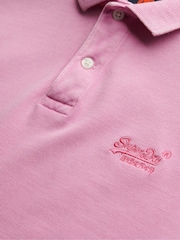 Superdry Pink Vintage Destroy Relaxed 100% Cotton Polo Shirt - Image 5 of 5