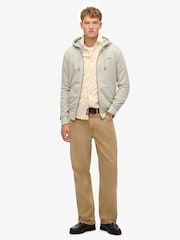 Superdry Grey Essential Logo Slim Fit Zip Hoodie - Image 2 of 5