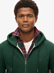 Superdry Green Essential Logo Slim Fit Zip Hoodie - Image 3 of 6