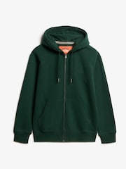 Superdry Green Essential Logo Slim Fit Zip Hoodie - Image 4 of 6