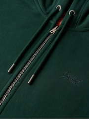 Superdry Green Essential Logo Slim Fit Zip Hoodie - Image 6 of 6