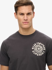 Superdry Black Outdoor Narrative Loose 100% Cotton T-Shirt - Image 4 of 7