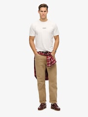 Superdry White Micro Logo 100% Cotton T-Shirt - Image 2 of 5