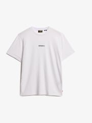 Superdry White Micro Logo 100% Cotton T-Shirt - Image 4 of 5
