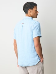Superdry Blue Vacation 100% Linen Shirt - Image 2 of 5