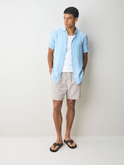 Superdry Blue Vacation 100% Linen Shirt - Image 3 of 5