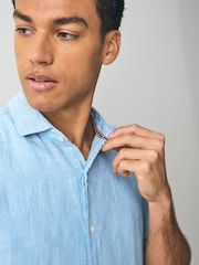 Superdry Blue Vacation 100% Linen Shirt - Image 5 of 5