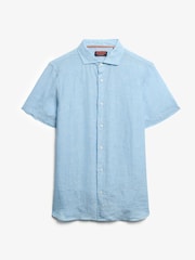 Azul - Camisa de linho Superdry Vacation 100% - Imagem 7 de 8
