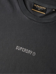 Superdry Black Micro Logo 100% Cotton T-Shirt - Image 4 of 4