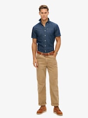 Superdry Sky Blue Essential 100% Cotton Denim Shirt - Image 2 of 5