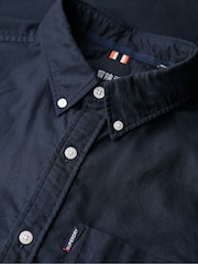 Темно-синий - Оксфордская рубашка из 100% хлопка Superdry - Изображение 1 из 3