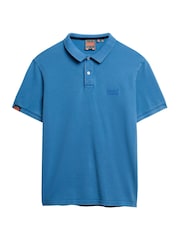 Superdry Blue Sky Vint Destroy 100% Cotton Polo Shirt - Image 5 of 7