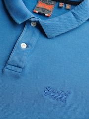 Superdry Blue Sky Vint Destroy 100% Cotton Polo Shirt - Image 7 of 7