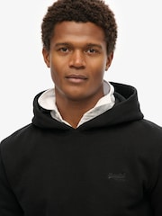 Superdry Black Essential Loose Fit Logo Hoodie - Image 2 of 5
