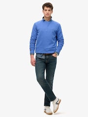 Синій - Superdry Essential Logo круглий виріз Loose Fit світшот - Image 2 of 3