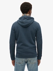 Azul - Superdry VL Embroidered Logo Zip Hoodie - Imagen 2 de 7