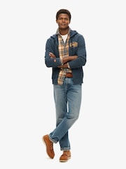 Azul - Superdry VL Embroidered Logo Zip Hoodie - Imagen 3 de 7