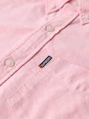 Розовый - Оксфордская рубашка из 100% хлопка Superdry - Изображение 6 из 6