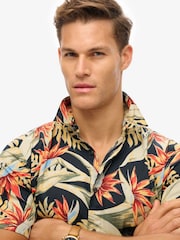Superdry Blue Chrome Hawaiian Print Shirt - Image 3 of 5