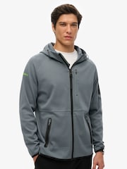 Superdry Blue Tech Logo Zip Hoodie - Image 1 of 6