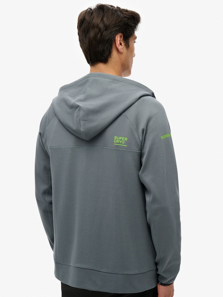 Superdry Blue Tech Logo Zip Hoodie - Image 2 of 6
