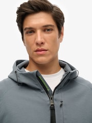 Superdry Blue Tech Logo Zip Hoodie - Image 4 of 6