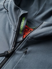 Superdry Blue Tech Logo Zip Hoodie - Image 6 of 6