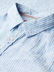 Superdry Blue Chrome Vacation Long Sleeve 100% Linen Shirt - Image 5 of 5