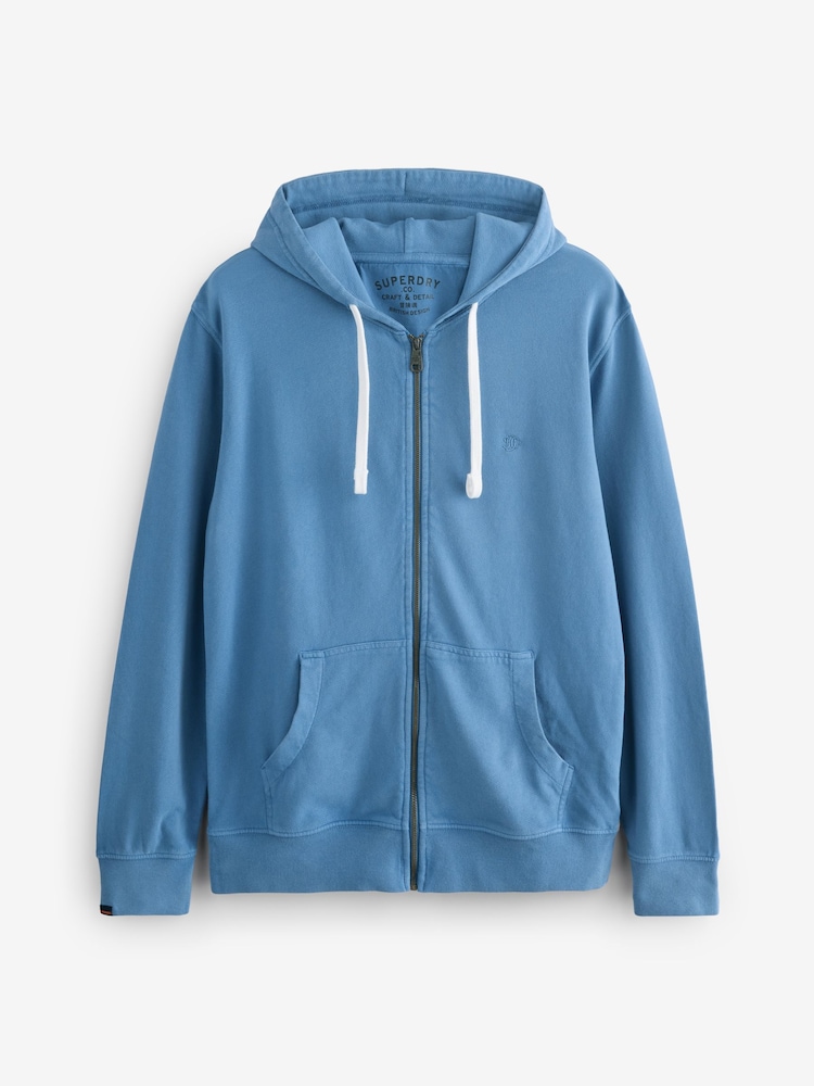 Синий - Superdry 100классическое худи на молнии из % хлопка - Image 5 of 5